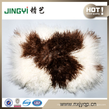 Wholesale Tibetan Mongolian Lamb Fur Sheep Skin Pillow Cover Natural Spotted